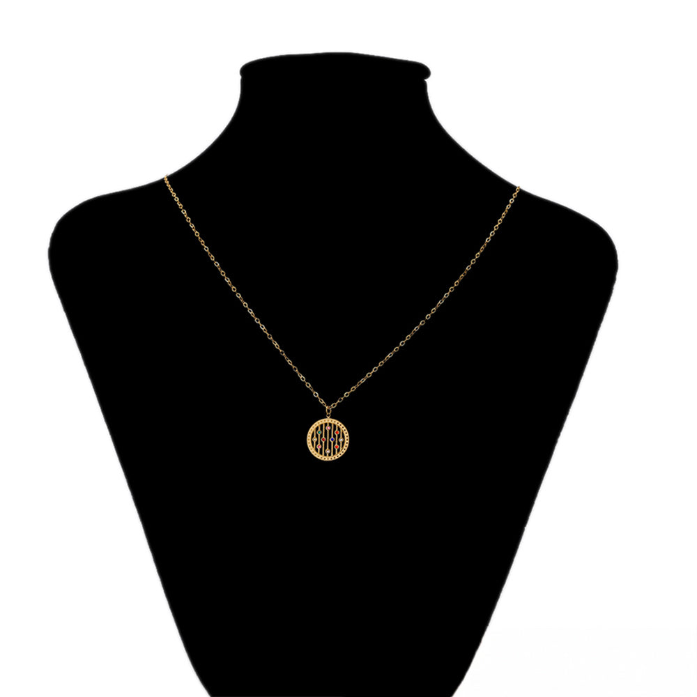 Set din Aliaj Placat cu Aur cu Cristal Roșu Emporia® și Cristal Albastru Emporia® ( Colier+Cercei+Brățară+Pandantiv )