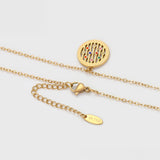 Set din Aliaj Placat cu Aur cu Cristal Roșu Emporia® și Cristal Albastru Emporia® ( Colier+Cercei+Brățară+Pandantiv )