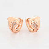 Set din Aliaj Placat cu Aur cu Cristal Alb Emporia® ( Cercei+Inel )