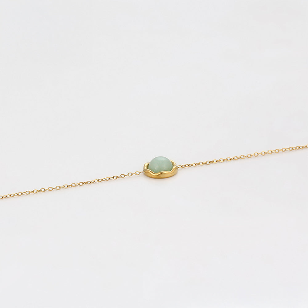 Brățară din Aliaj Placat cu Aur cu Cristal Verde Emporia®