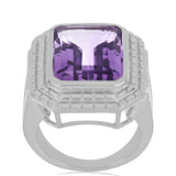 Inel din Argint 925 ( 7.99 grame ) cu Ametist Vera Cruz 11.3 Carate