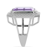 Inel din Argint 925 ( 7.99 grame ) cu Ametist Vera Cruz 11.3 Carate