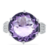 Inel din Argint 925 ( 2.6 grame ) cu Ametist Vera Cruz și Topaz Alb 11.54 Carate