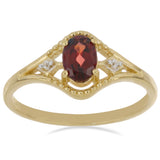 Inel din Argint 925 Placat cu Aur ( 2.08 grame ) cu Granat Barton și Topaz Alb 0.93 Carate