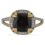 Inel din Argint 925 Placat cu Aur ( 3.58 grame ) cu Granat Barton și Topaz Alb 4.7 Carate