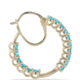 Cercei din Argint 925 Placat cu Aur ( 3.76 grame ) cu Apatit Neon Sludyanka 1.44 Carate