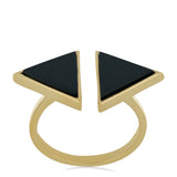 Inel din Argint 925 Placat cu Aur ( 3.27 grame ) cu Onix Negru Suwar 2.54 Carate
