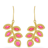 Cercei din Argint 925 Placat cu Aur ( 9.62 grame ) cu Opal Etiopian Lega Dembi Roz 2.64 Carate