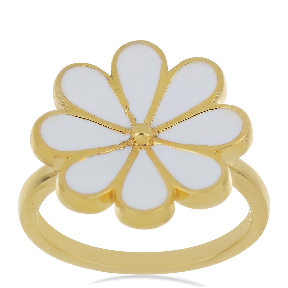 Inel din Argint 925 Placat cu Aur ( 5.12 grame ) cu Email