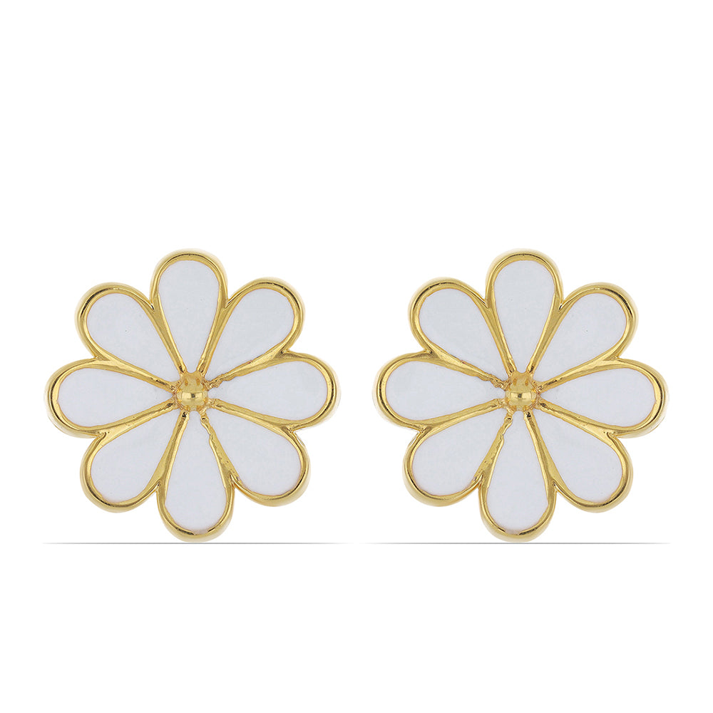 Cercei din Argint 925 Placat cu Aur ( 7.63 grame ) cu Email
