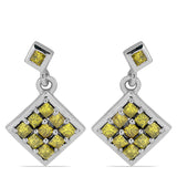 Cercei din Argint 925 ( 2.03 grame ) cu Diamant Galben 0.67 Carate