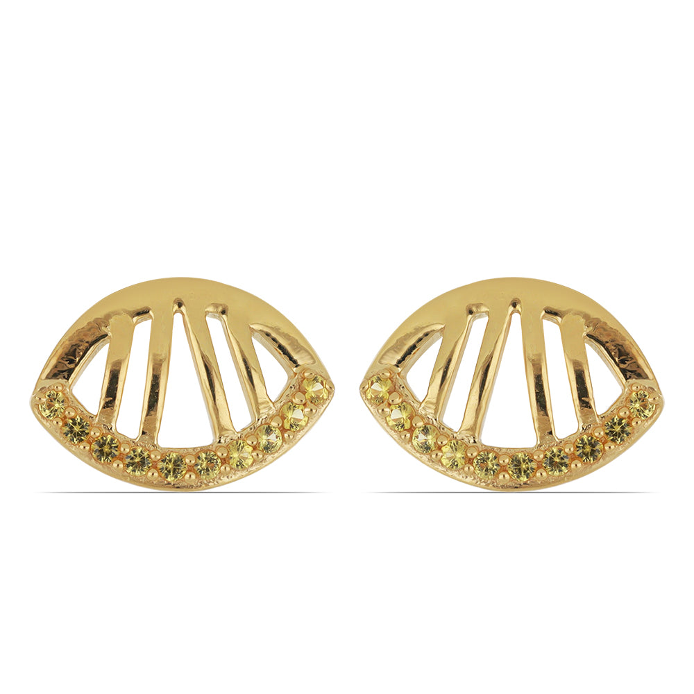 Set din Argint 925 Placat cu Aur ( 5.43 grame ) cu Citrin Ural 0.59 Carate