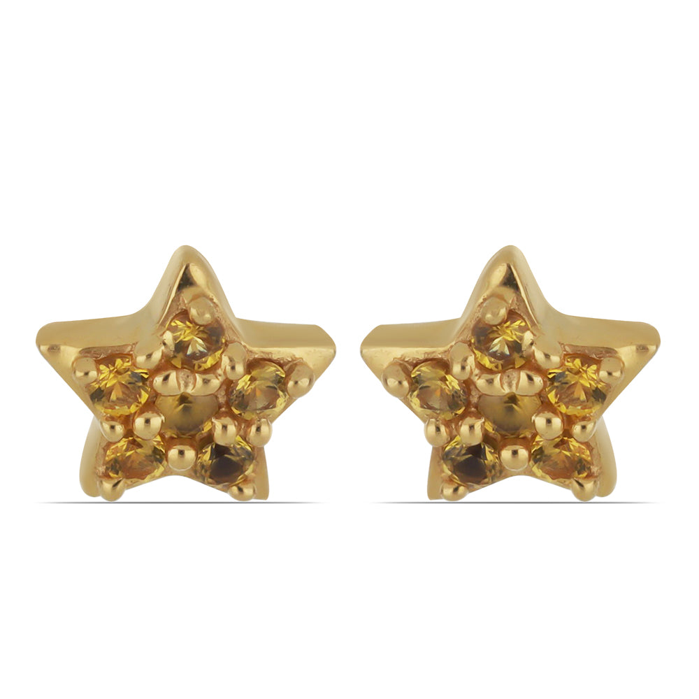 Set din Argint 925 Placat cu Aur ( 5.43 grame ) cu Citrin Ural 0.59 Carate