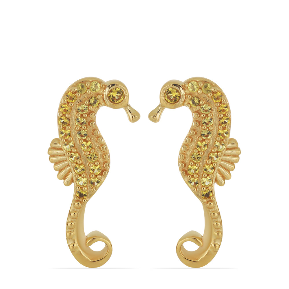 Set din Argint 925 Placat cu Aur ( 5.43 grame ) cu Citrin Ural 0.59 Carate