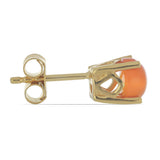Cercei din Argint 925 Placat cu Aur ( 1.41 grame ) cu Opal Etiopian Lega Dembi Portocaliu 1.03 Carate