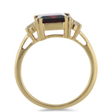 Inel din Argint 925 Placat cu Aur ( 2.97 grame ) cu Granat Rodolit Minas Moatize și Topaz Alb 3.24 Carate