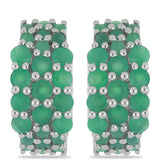 Cercei din Argint 925 ( 6.21 grame ) cu Smarald Brazilian 3.9 Carate