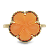 Inel din Argint 925 Placat cu Aur ( 3.74 grame ) cu Carneol Tagebau 6.19 Carate