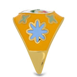Inel din Argint 925 Placat cu Aur ( 8.9 grame ) cu Email