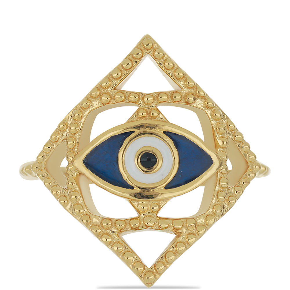 Inel din Argint 925 Placat cu Aur ( 3.84 grame ) cu Email