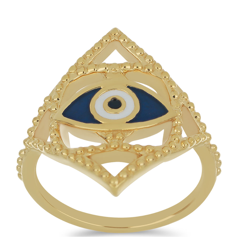 Inel din Argint 925 Placat cu Aur ( 3.84 grame ) cu Email