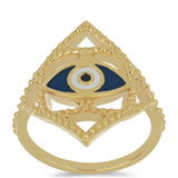 Inel din Argint 925 Placat cu Aur ( 3.84 grame ) cu Email
