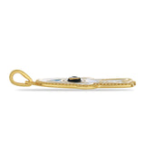 Pandantiv din Argint 925 Placat cu Aur ( 3.49 grame ) cu Email și Topaz Alb 0.02 Carate