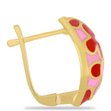 Cercei din Argint 925 Placat cu Aur ( 8.29 grame ) cu Email