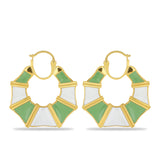 Cercei din Argint 925 Placat cu Aur ( 13.28 grame ) cu Email