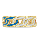 Inel din Argint 925 Placat cu Aur ( 5.58 grame ) cu Email