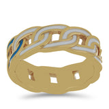 Inel din Argint 925 Placat cu Aur ( 5.58 grame ) cu Email