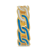 Inel din Argint 925 Placat cu Aur ( 5.58 grame ) cu Email