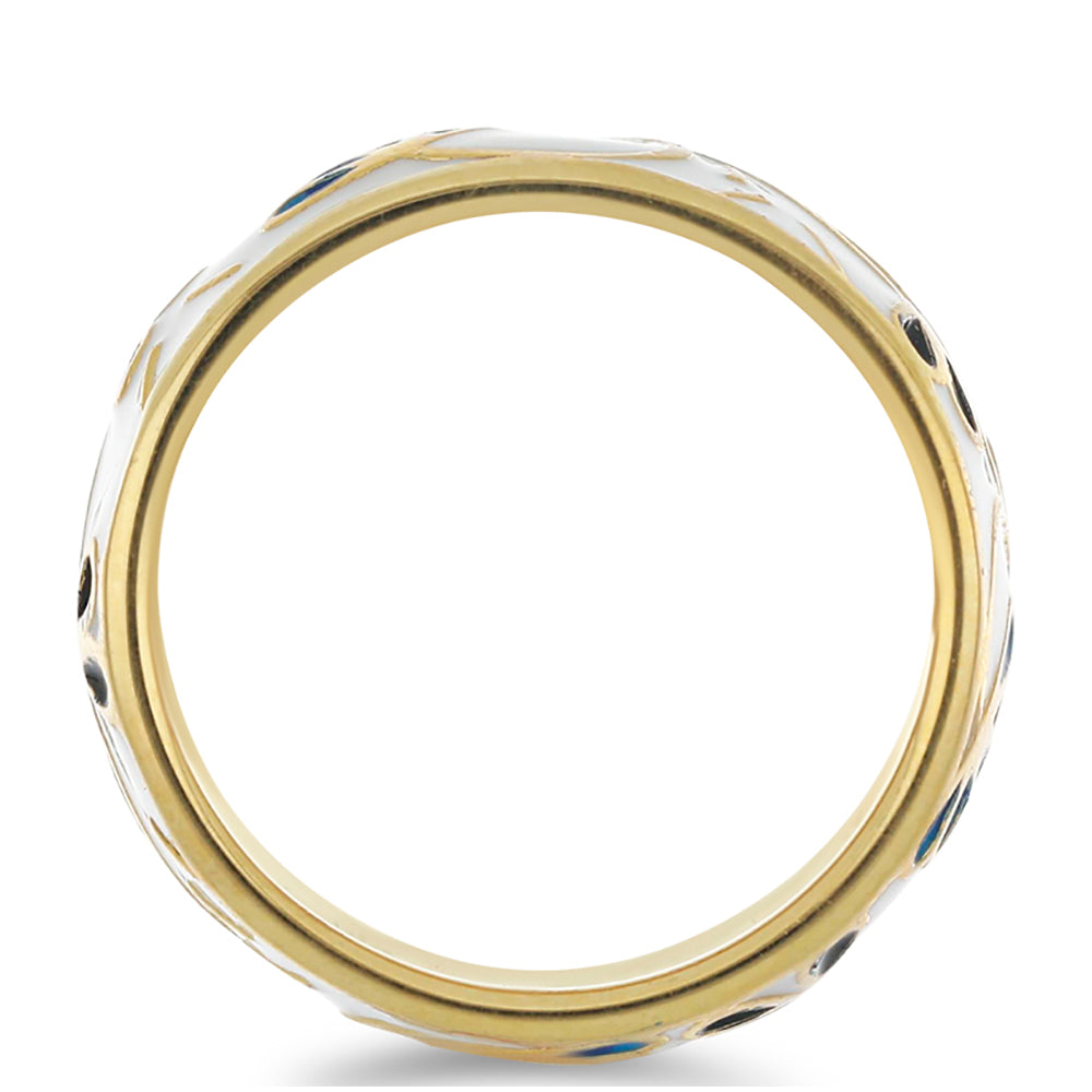 Inel din Argint 925 Placat cu Aur ( 6.68 grame ) cu Email