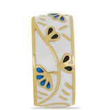 Inel din Argint 925 Placat cu Aur ( 6.68 grame ) cu Email