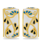 Cercei din Argint 925 Placat cu Aur ( 9.72 grame ) cu Email