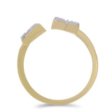 Inel din Argint 925 Placat cu Aur ( 2 grame ) cu Diamant Alb 0.03 Carate