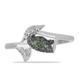 Inel din Argint 925 ( 2.11 grame ) cu Diamant Verde 0.1 Carate