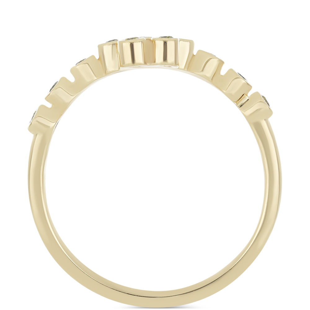 Inel din Argint 925 Placat cu Aur ( 1.87 grame ) cu Diamant Galben 0.16 Carate