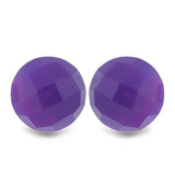Cercei din Argint 925 Placat cu Aur ( 0.7 grame ) cu Agat Violet 3.6 Carate