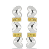 Cercei din Argint 925 ( 4.61 grame ) cu Diamant Galben 0.12 Carate