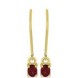 Cercei din Aur de 9K ( 1.04 grame ) cu Spinel Roșu 0.43 Carate