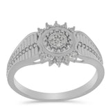 Inel din Argint 925 ( 3.4 grame ) cu Diamant Alb 0.12 Carate