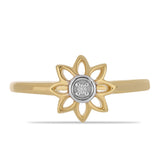 Inel din Argint 925 Placat cu Aur ( 1.9 grame ) cu Diamant Alb 0.01 Carate