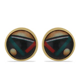 Cercei din Argint 925 Placat cu Aur ( 3.73 grame ) cu Email