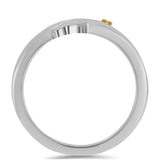 Inel din Argint 925 Placat cu Aur de 2 tonuri ( 2.19 grame ) cu Citrin Ural 0.01 Carate