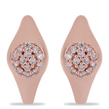 Cercei din Argint 925 Placat cu Aur Roz ( 3.37 grame ) cu Diamant Roz 0.28 Carate