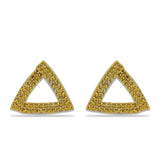 Cercei din Argint 925 Placat cu Aur de 2 tonuri ( 3.99 grame ) cu Citrin Ural 0.88 Carate