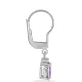 Cercei din Argint 925 ( 1.69 grame ) cu Ametist Rose de France și Topaz Alb 1.34 Carate