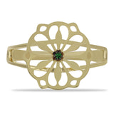 Inel din Argint 925 Placat cu Aur ( 2.93 grame ) cu Diamant Verde 0.01 Carate
