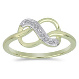 Inel din Argint 925 Placat cu Aur ( 2.16 grame ) cu Diamant Alb 0.08 Carate